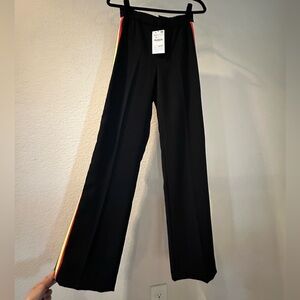 Zara black trousers with color side lining